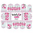 Whats Up Nails - P027 Pink Roses in Bloom Water Decals