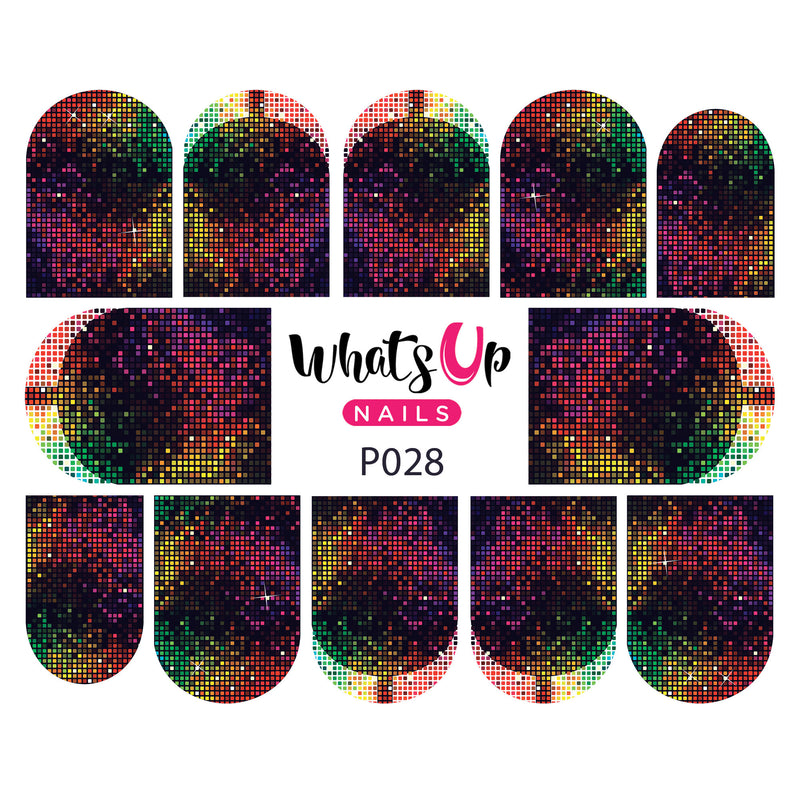 Whats Up Nails - P028 Pixelated Fun Water Decals