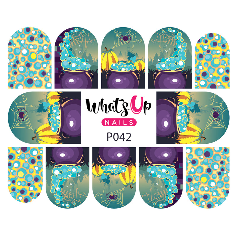 Whats Up Nails - P042 Bubbly Cauldrons Water Decals