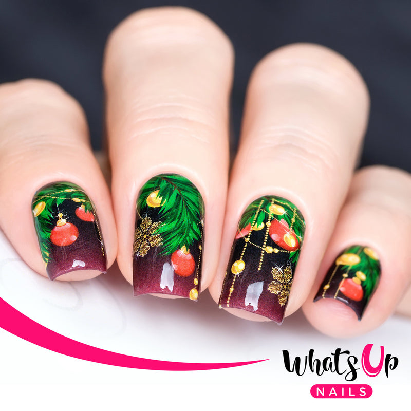 Whats Up Nails - P046 Decorated December Water Decals