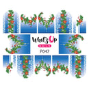 Whats Up Nails - P047 Poinsettia Garland Water Decals