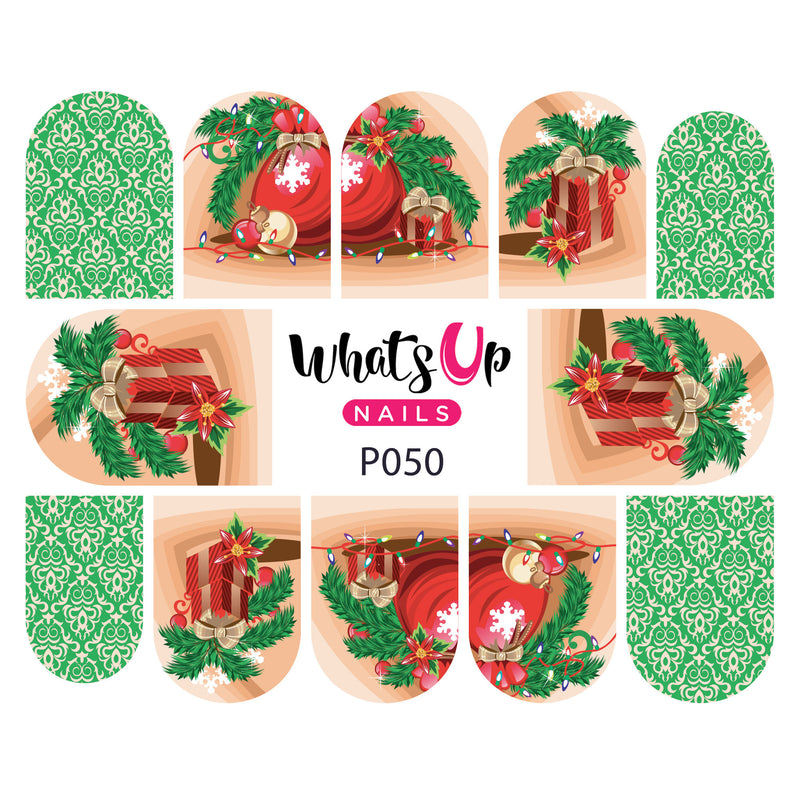 Whats Up Nails - P050 Holiday Spirit Water Decals