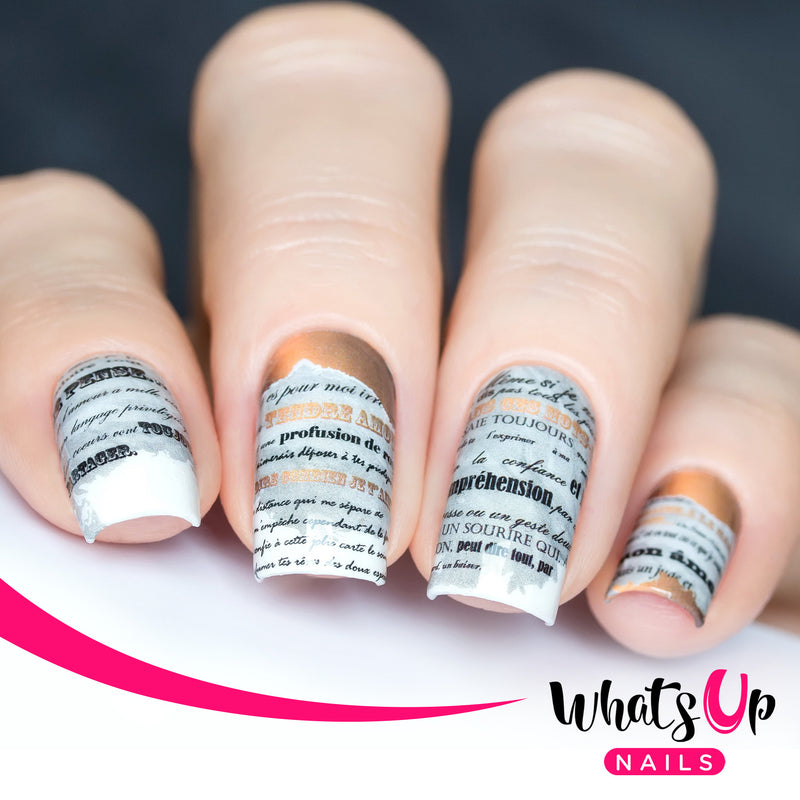 Whats Up Nails - P062 Journal Entry Water Decals (Discontinued by WUN)