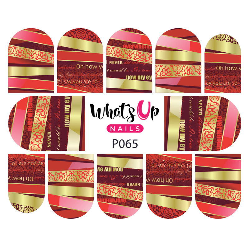 Whats Up Nails - P065 Revealing Ribbons Water Decals