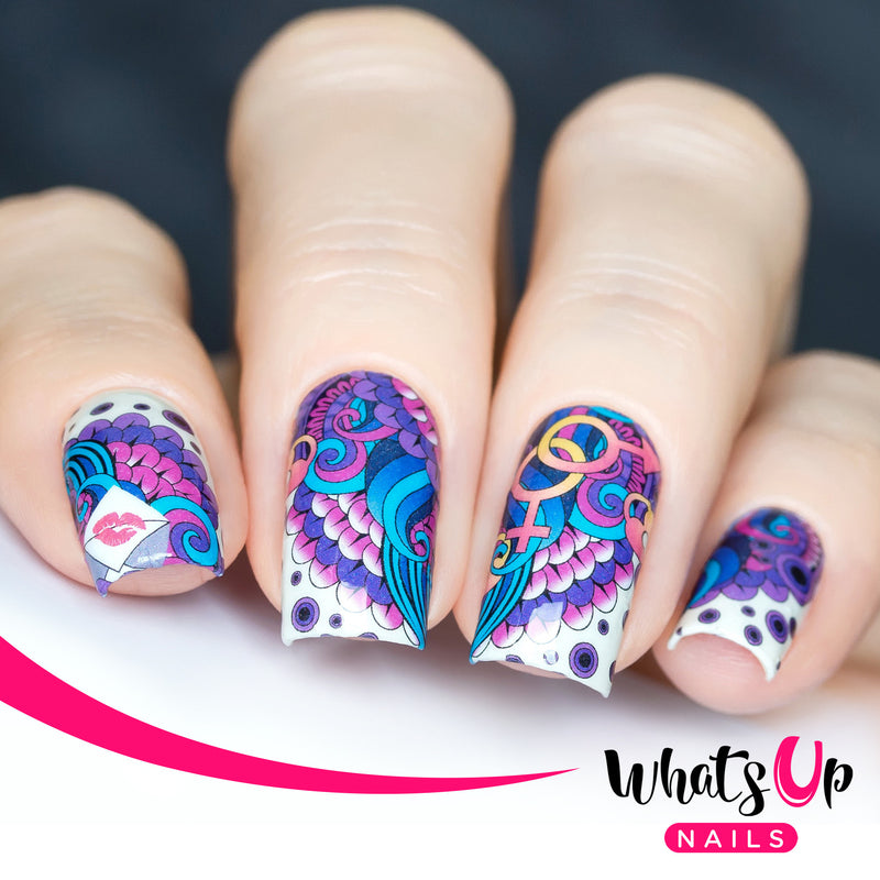 Whats Up Nails - P067 P.S. I Love You Water Decals