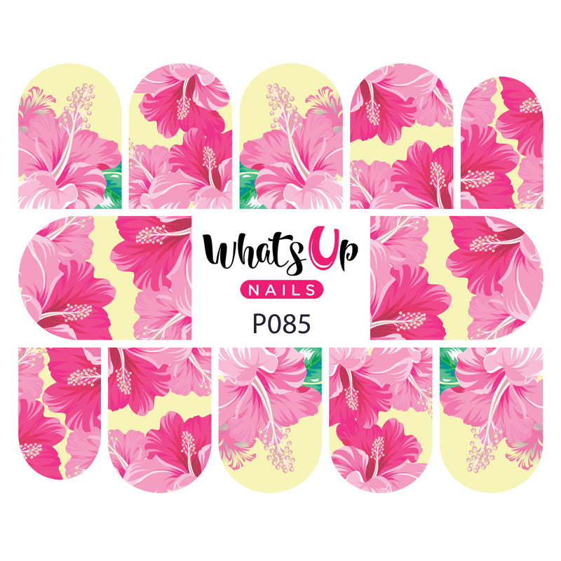 Whats Up Nails - P085 Frilly Hibiscus Water Decals