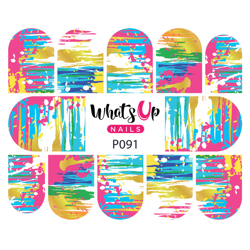 Whats Up Nails - P091 Abstract Mind Water Decals (Discontinued by WUN)