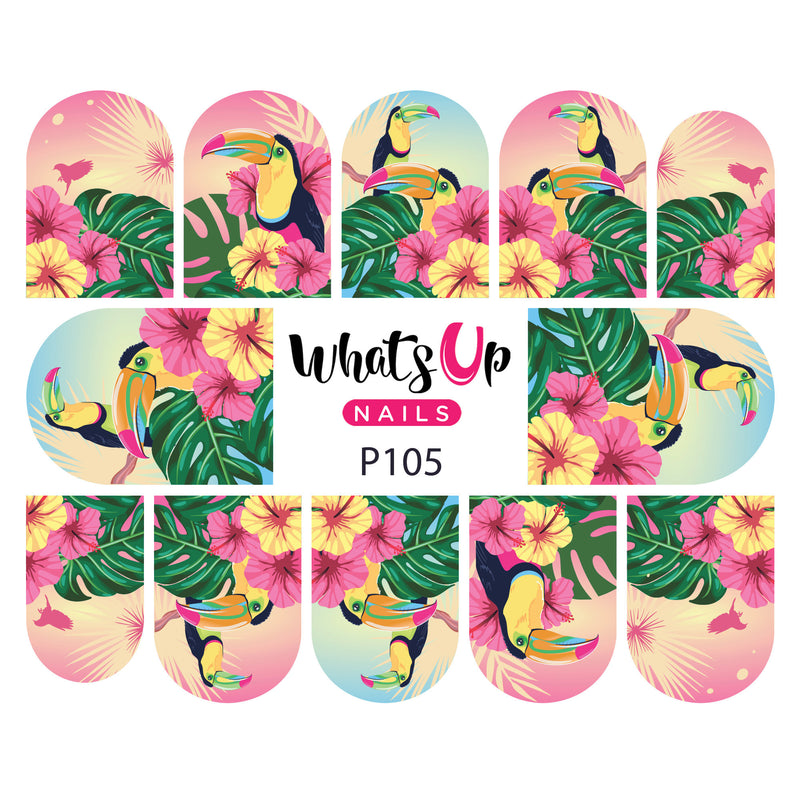 Whats Up Nails - P105 Tropicalota Water Decals