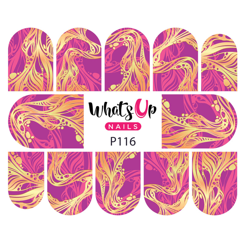 Whats Up Nails - P116 Lavalicious Water Decals