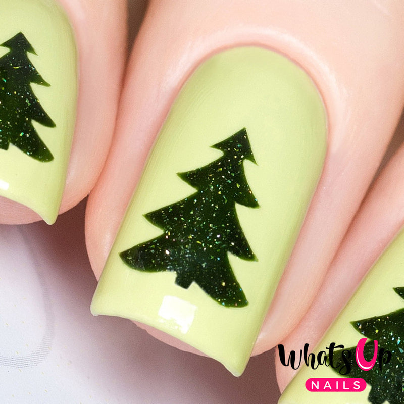 Whats Up Nails - Pine Tree Stencils