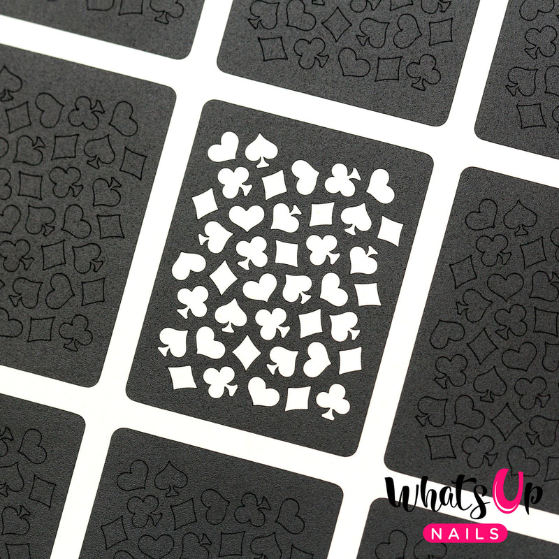 Whats Up Nails - Playing Cards Stencils