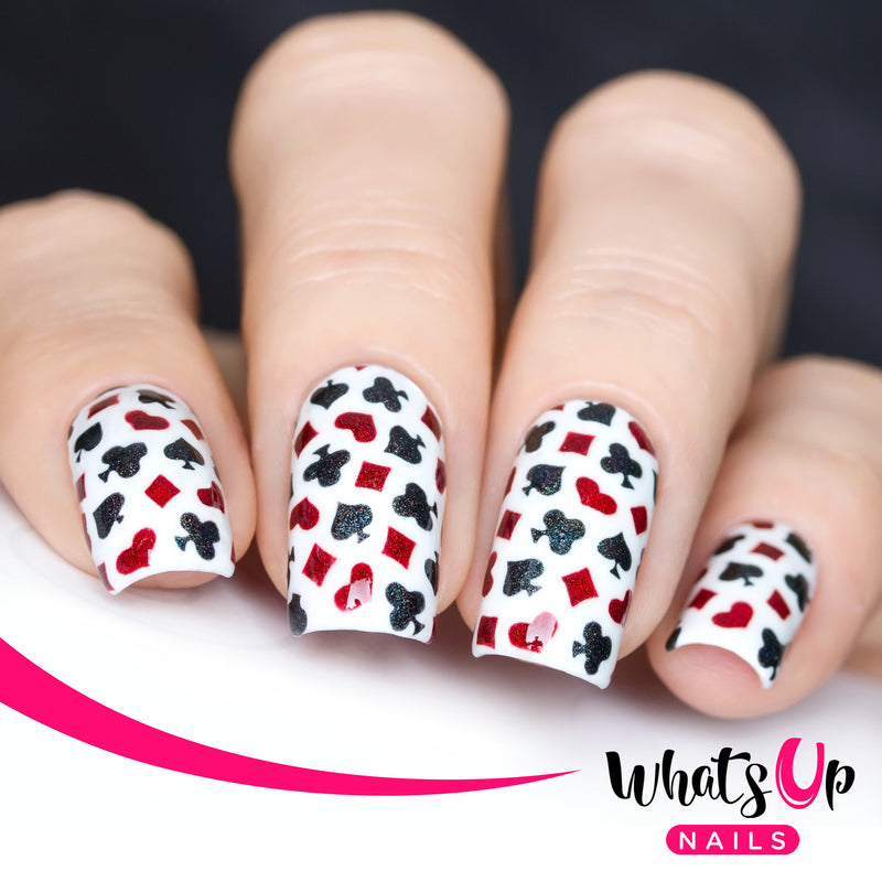 Whats Up Nails - Playing Cards Stencils