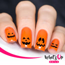 Whats Up Nails - Pumpkin Faces Stencils