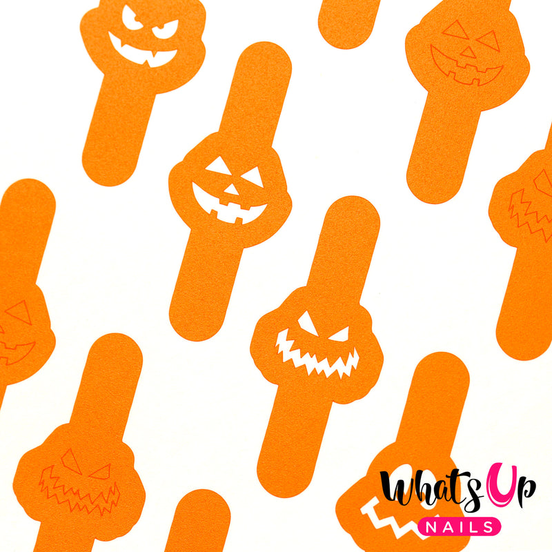 Whats Up Nails - Pumpkin Faces Stencils