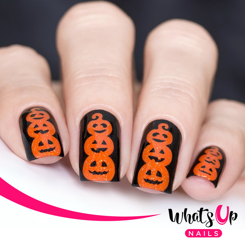 Whats Up Nails - Pumpkin Topiary Stencils