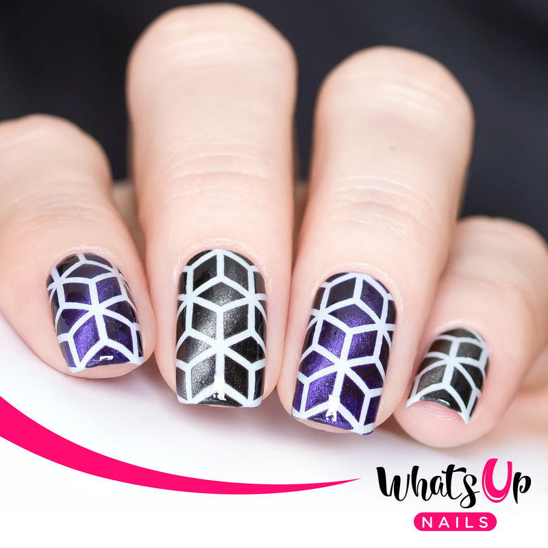 Whats Up Nails - Rhombus Stencils