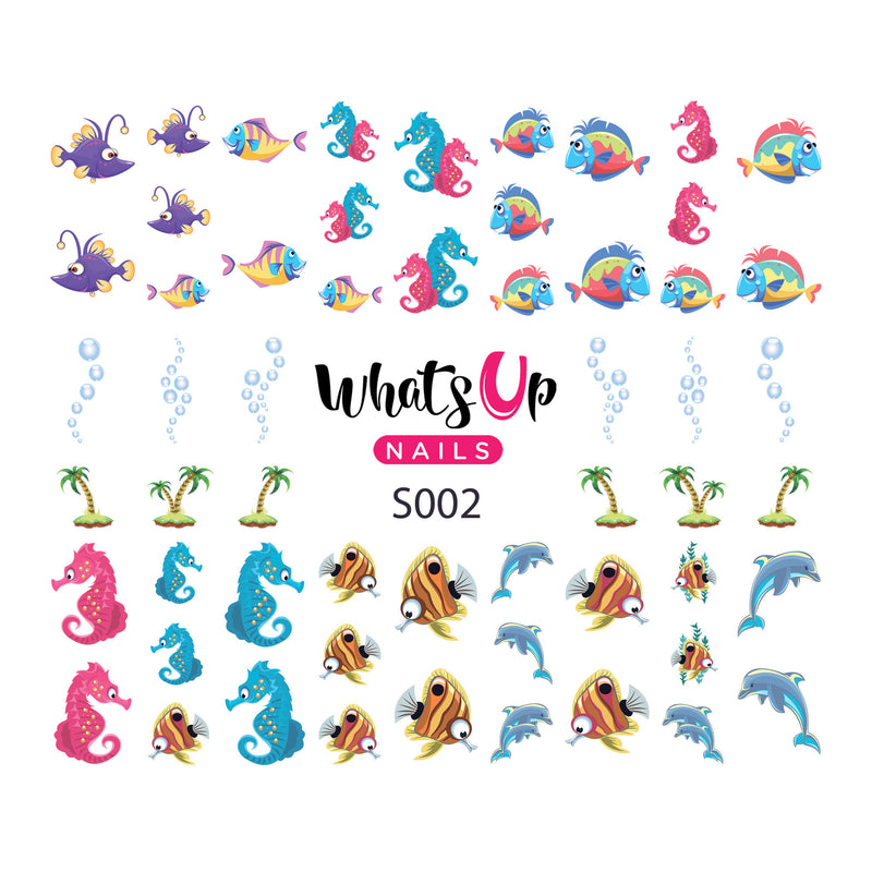 Whats Up Nails - S002 Ocean Bottom Water Decals