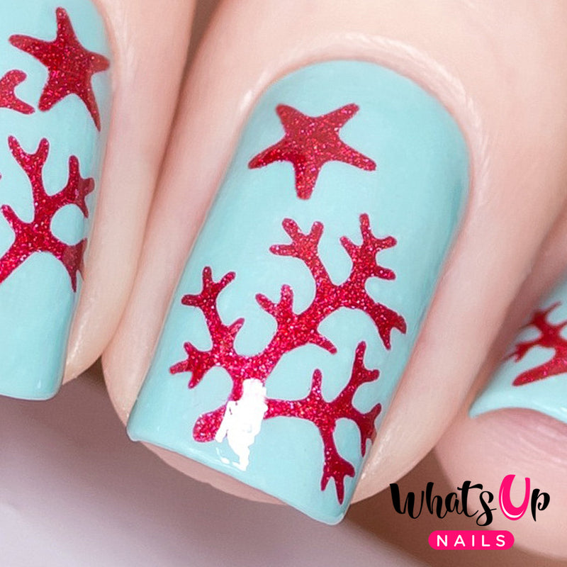 Whats Up Nails - Sea Star and Coral Stencils