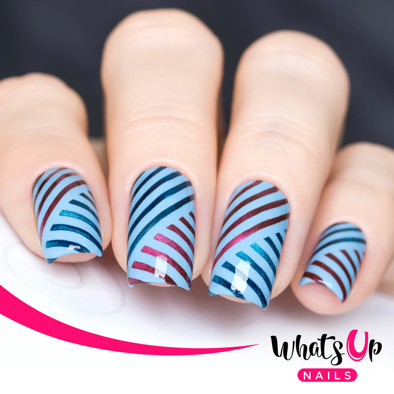 Whats Up Nails - Slanted Lines Stencils