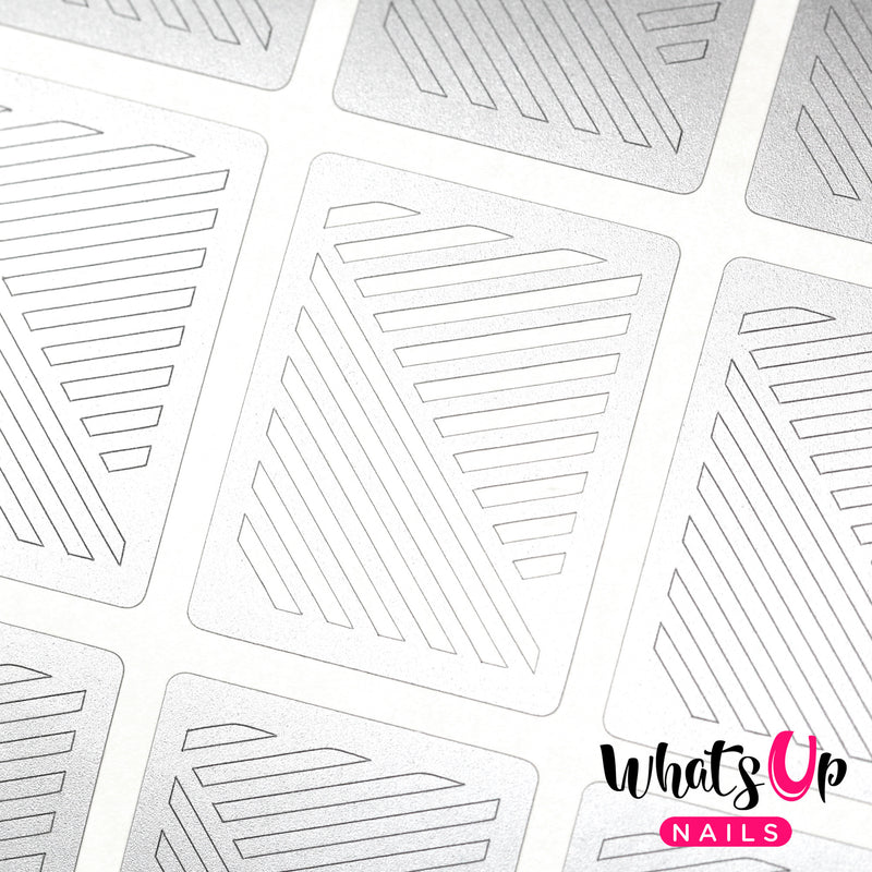 Whats Up Nails - Slanted Lines Stencils