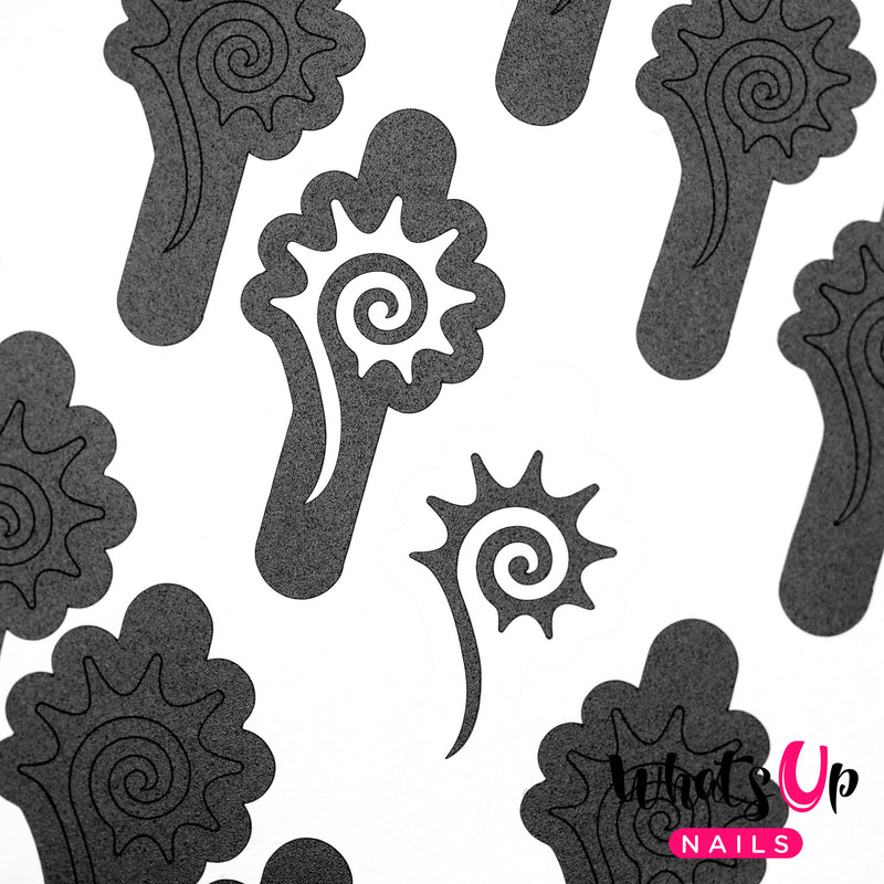 Whats Up Nails - Tribal Sun Stencils