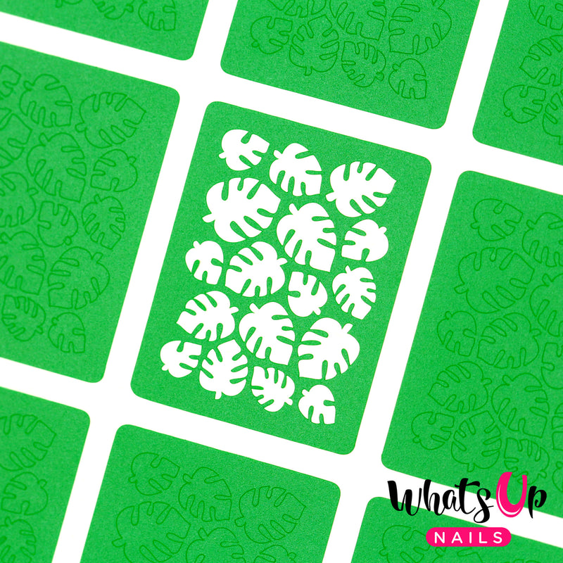 Whats Up Nails - Tropical Leaves Stencils