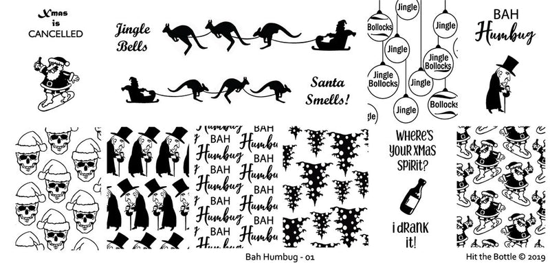 Hit The Bottle - Bah Humbug 01 Stamping Plate